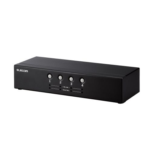 ELECOM KVM-NVXSN4 パソコン切替器(KVM)/ VGA対応/ 4台切替