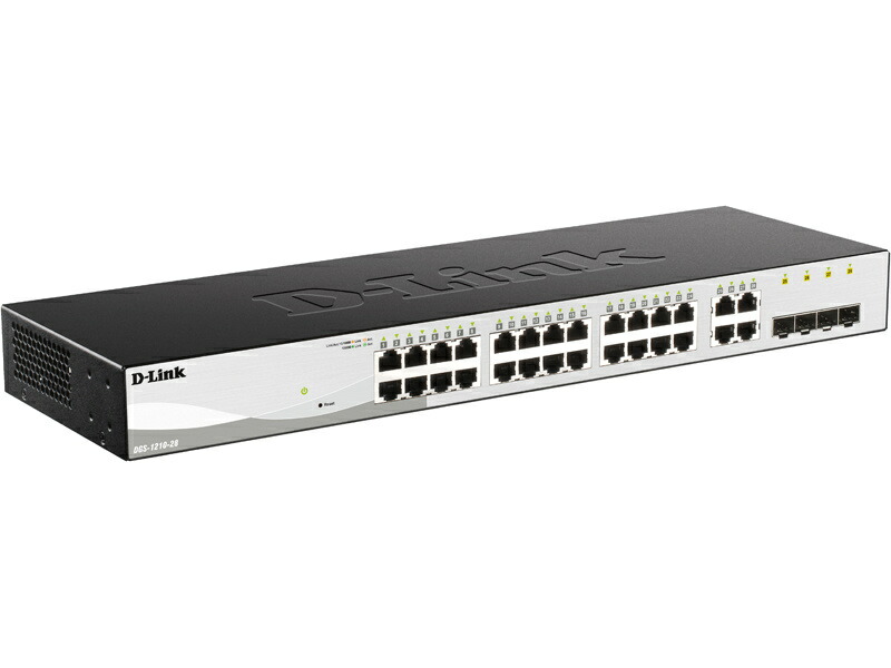 D-Link DGS-1210-28/F3 DGS-1210-28 ギガビットL2スマートスイッチ 10/ 100/ 1000BASE-Tポート×28、SFPコンボスロット×4、リミテッドライフタイム保証対象