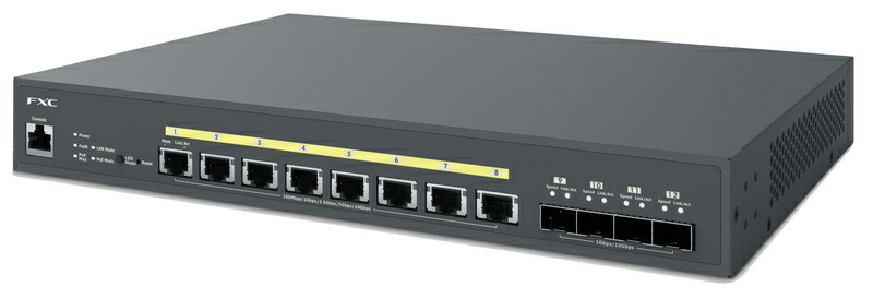 FXC FXCX5512PE 12ポートマルチギガ 4拡張スロット1G/ 10GSFP+ L2+管理すること役立つこと付PoE++取り替えっこ