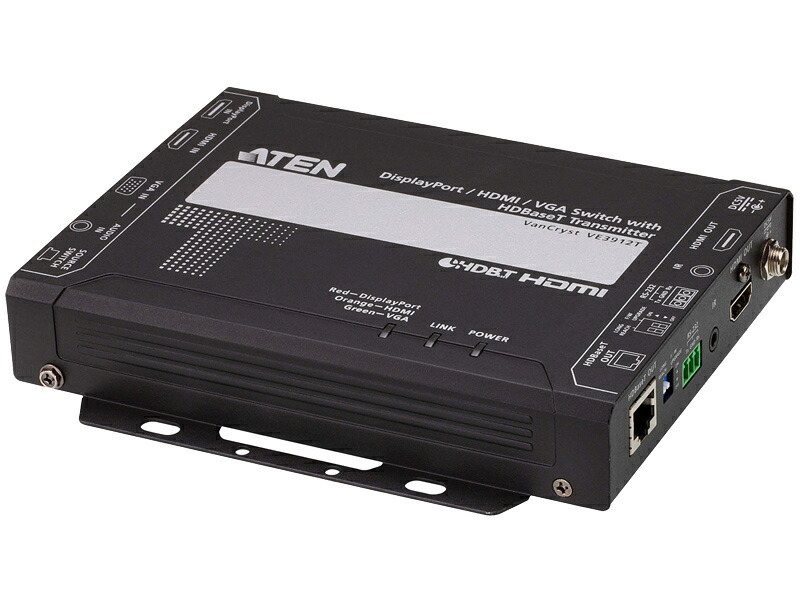 ATEN VE3912T DisplayPort ＆ HDMI ＆ VGA HDBaseTトランスミッター（POH、4K相応う）HDBaseT Class A