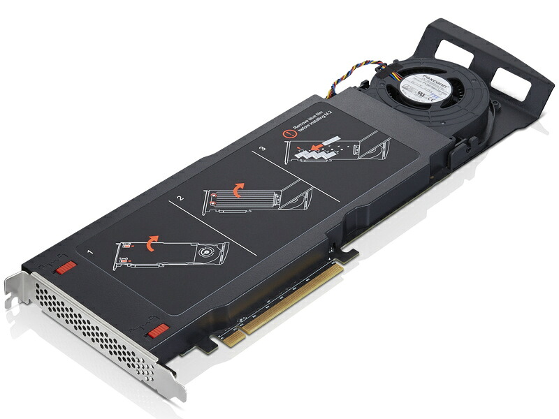 レノボ・ジャパン 4XH0V09766 ThinkStation M.2 SSD用アダプタ(SSD4枚積み上げる能力のある)
