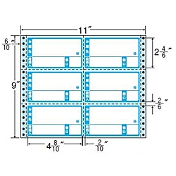 オリエント刷り上げる M11BA タックフォームラベル 11in×9in 6面付(1入れもの500折)