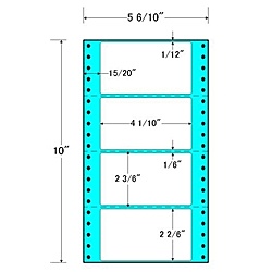 東洋印刷 MM5V タックフォームラベル 5 6/ 10インチ×10インチ 4面付(1ケース1000折)