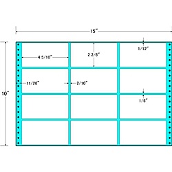 東洋印刷 MT15E タックフォームラベル 1ケース500折 12面付 爆売り 15インチ×10インチ 品揃え豊富で