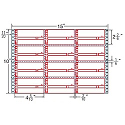 東洋印刷 M15CP タックフォームラベル 15インチ×10インチ 12面付(1ケース500折)