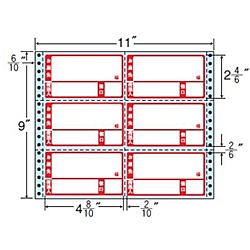 東洋印刷 R11BP タックフォームラベル 11インチ×9インチ 6面付(1ケース500折) 27,492円