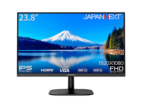 JAPANNEXT JN-IPS2382FHDR 液晶見せびらかす 23.8型/ 1920×1080/ HDMI×1、VGA×1/ 黒いこと/ 金棒引き有/ 2年引き受ける