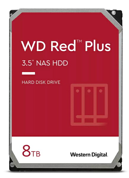 WESTERN DIGITAL 0718037-899817 WD Red Plus 内蔵HDD 3.5インチ 8TB SATA6Gb/ s 3年保証 WD80EFPX