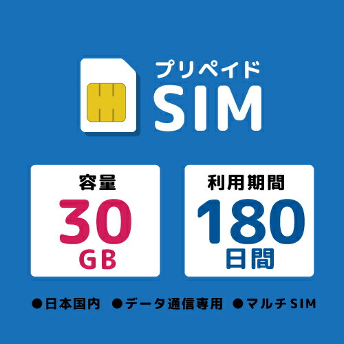 モバイル・プランニング 20220301-4048 プリペイドSIM 30GB 180日 ドコモ
