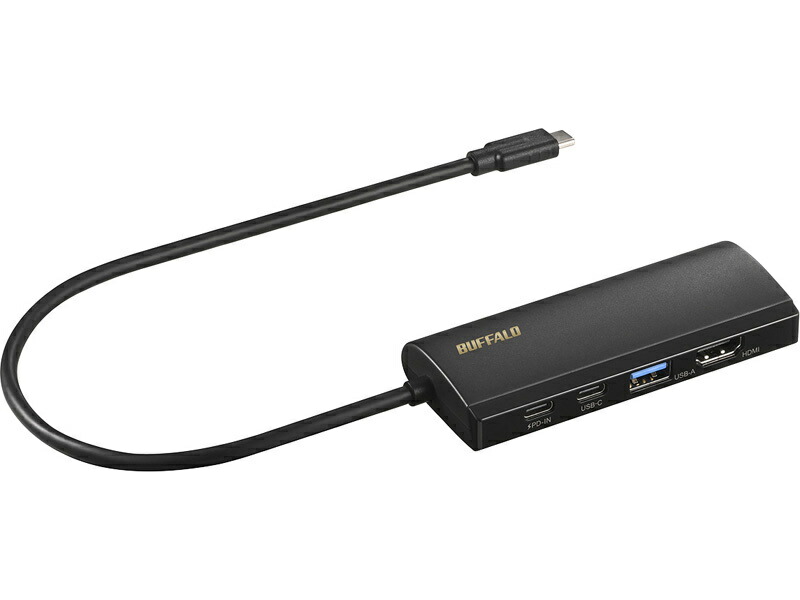 バッファロー LUD-U3-CGHDBK USB Type-C接続 ドッキングステーション PD対応 HDMI出力 ブラック