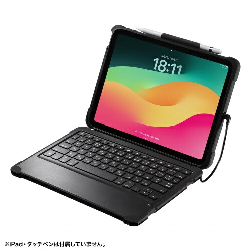 サンワサプライ SKB-IP6BK iPad 第10世代専用ケース付きキーボード タイプCケーブル接続|PLUSYU堂