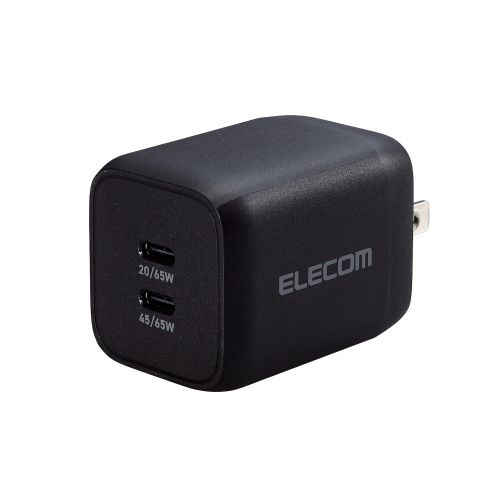 ELECOM MPA-ACCP4365BK AC申し受ける器/ USB申し受ける器/ USB Power Delivery相応う/ PPS相応う/ Quick Charge 3.0相応う/ 65W/ USB-C2界面/ 律動的な調子繋ぎ/ 黒いこと パソコン・周辺機器-PCサプライ・消耗品