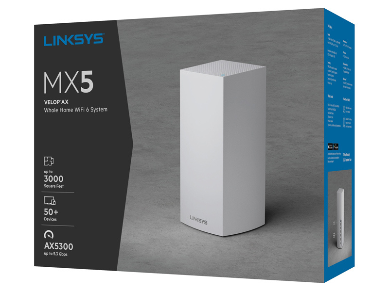 リンクシス MX5300-JP Velop AX MX5300 Wi-Fi6対応 メッシュWi-Fi 無線