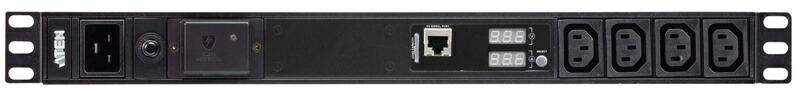 ATEN PE1218SB ラック用電源タップ（1U/ 200V/ 20A/ IECタイプ 18ポート/ サージ保護回路/ 計測機能対応）