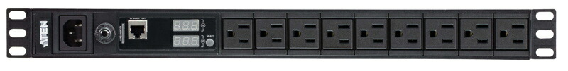 ATEN PE1109A 仕合わせ用ワット数水道栓（1U/ 100V/ 15A/ NEMA手合い 9界面/ 価値付ける役立つこと相応う）