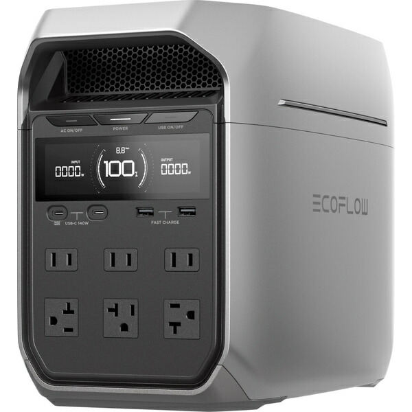 EcoFlow EFDELTA3P-JP-Cbox DELTA 3 Plus 電気容量1024Wh/ 最終生産物1500W/ リン酸鉄リチウムイオン蓄電池