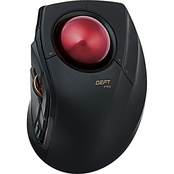 ELECOM M-DPT1MRBK トラックボールマウス/ 人差指/ 8ボタン/ チルト機能/ 有線/ 無線/ Bluetooth/ 1000万回耐久/ ブラック