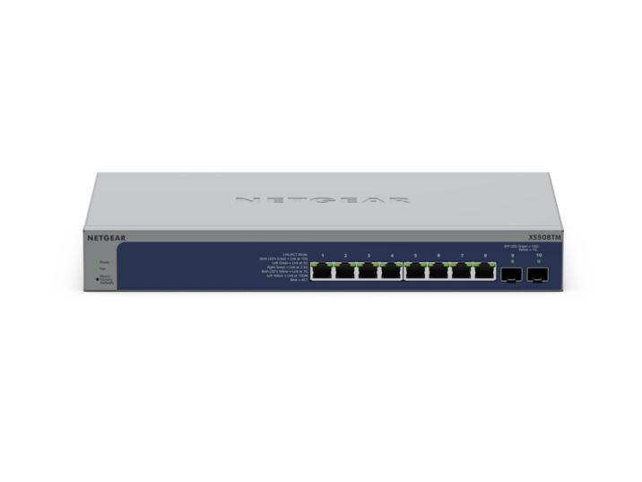NETGEAR XS508TM-100JPS 10G/ マルチギガ 8ポート 10G SFP+スロット×2 アプリ＆クラウドスマートスイッチ