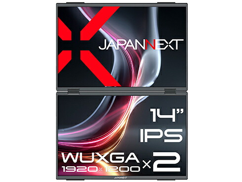 JAPANNEXT JN-DMD-IPS14WX 液晶ディスプレイ 14型/ 1920×1200/ miniHDMI×2、USB-C×3/ ブラック/ スピーカー有/ 2年保証|PLUSYU堂