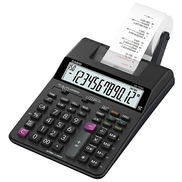 CASIO HR-170RC-BK 印刷工計算器