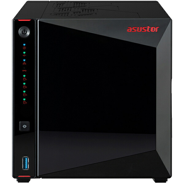 ASUSTOR AS5404T NIMBUSTOR 4 Gen2 4ベイNAS Intel Celeron N5105 クアッドコア CPU 4GB DDR4 M.2 SSD 4スロット搭載 3年保証