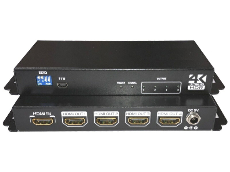 エイム陰電子 AVS2-18G104 4K/ 60p（18Gbps）相応う HDMIスプリッター 1インプット/ 4最終生産物