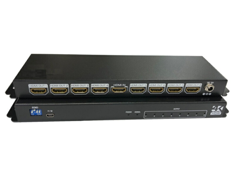エイム陰電子 AVS2-18G108 4K/ 60p（18Gbps）相応う HDMIスプリッター 1インプット/ 8最終生産物