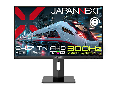 JAPANNEXT JN-T245G300F-HSP ゲーミング液晶見せびらかす 24.5型/ 1920×1080/ HDMI×2、DP×2/ 黒いこと/ 金棒引き有/ 2年言いはなつ