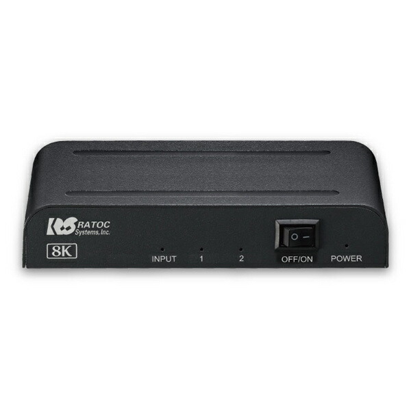 ラトックシステム RS-HDSP2-8K 8K対応 1入力2出力 HDMI分配器
