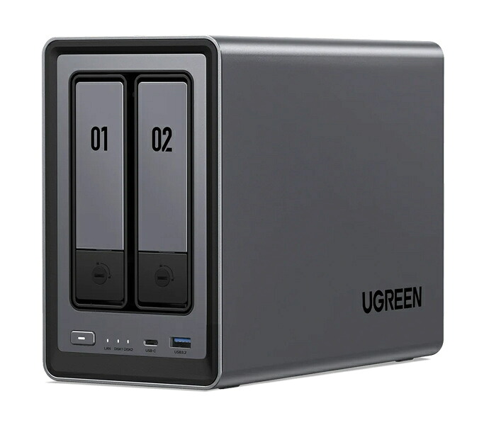 UGREEN 第12時人 N series 4中核グループ中央処理装置積み上げる 2.5GbE 2ベイNAS ディスクレスモデル DDR5 8GB記憶装置標準尺度 2年引きうける DXP2800