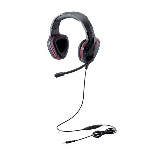 ELECOM HS-G50BK ゲーミングヘッドセット/ 両耳オーバーヘッド/ 50mmドライバ/ FPS特化/ 跳ね上げ式ミュート機能/ 4極φ3.5mm/ 2.0m/ ブラック|PLUSYU堂
