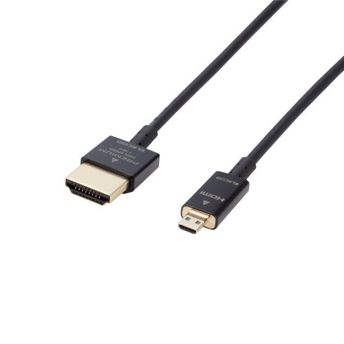 ELECOM DH-HDP14SSU10BK HDMIケーブル/ Premium/ スーパースリム/ micro/ 1.0m/ ブラック