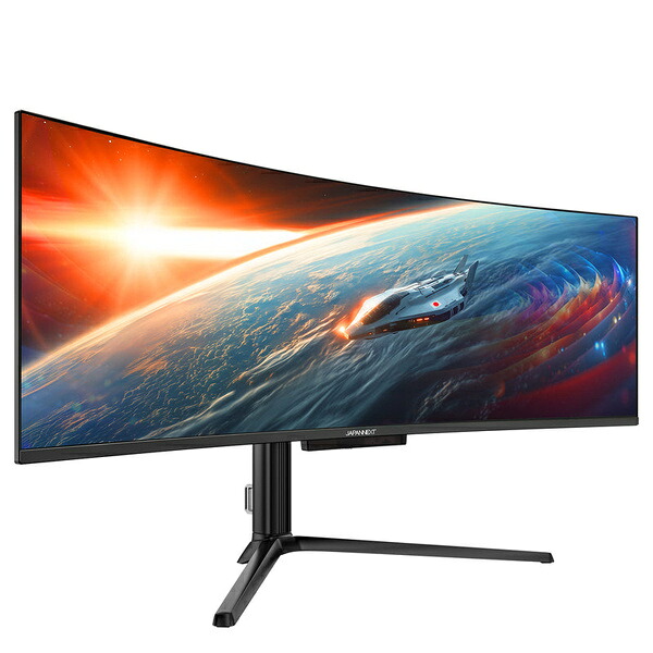 JAPANNEXT JN-QOLC49G144DQ-HSC9L ゲーミング液晶ディスプレイ 49型/ 5120×1440/ HDMI×2、USB-C、DP×1/ ブラック/ スピーカー有/ 2年保証