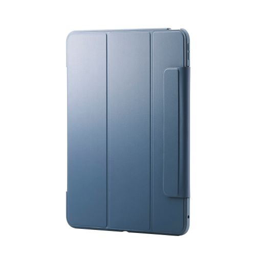ELECOM 結核症-A25PLWVFCBG 13iniPad Pro(M4)/ 下げ翼入れもの/ 薄型軽さ/ うしろ側読みやすい/ ひな形色つや/ 青み薄墨色