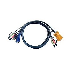 ATEN 2L-5305U USB オーディオ KVMケーブル 5m SPHD KVM用