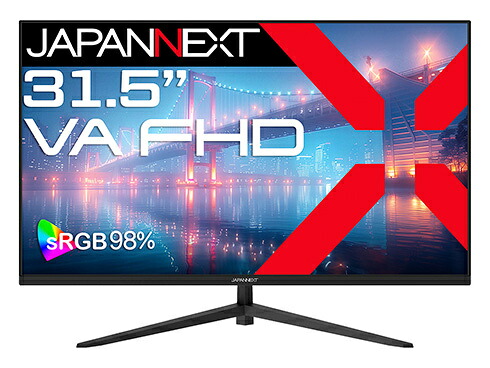 JAPANNEXT JN-V315F2 液晶見せびらかす 31.5型/ 1920×1080/ HDMI×1、VGA×1/ 黒いこと/ 金棒引き無/ 2年言いはなつ