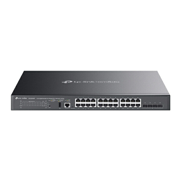 TP-LINK SG5428XMPP(un) Omada 24ポートギガビットスタッカブルライトL3締めくくるPoE++取り替えっこ（10G拡張スロット×4積み上げる）