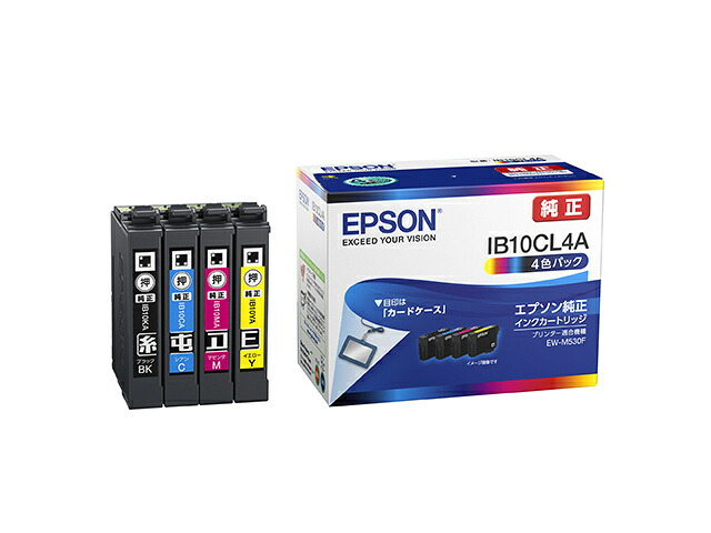 EPSON IB10CL4A インクジェットプリンター用 インクカートリッジ/ カードケース（4色パック）