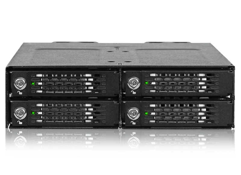 ICY DOCK MB720MK-B V3 4 x M.2 NVMe SSD積み上げる用リムーバブルケース PCIe 4.0相応う 5.25inベイ大きさ