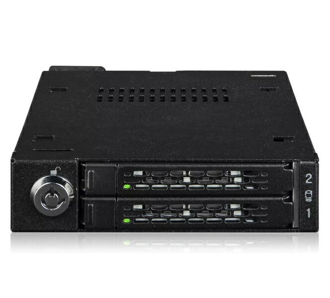 ICY DOCK MB092VK-B 2 x 2.5in U.2/ U.3 NVMe SSD(7粍)積み上げる用リムーバブルケース PCIe 4.0相応う 3.5inベイ大きさ