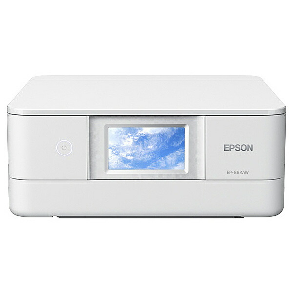 楽天市場】【在庫目安:あり】【送料無料】EPSON EP-882AW A4カラーインクジェット複合機/ Colorio/ 多機能/ 6色/  有線・無線LAN/ Wi-Fi Direct/ 両面/ 4.3型ワイドタッチパネル/ ホワイト| プリンター プリンタ 複合機  インクジェット：アップル専門店「PLUSYU楽天堂」