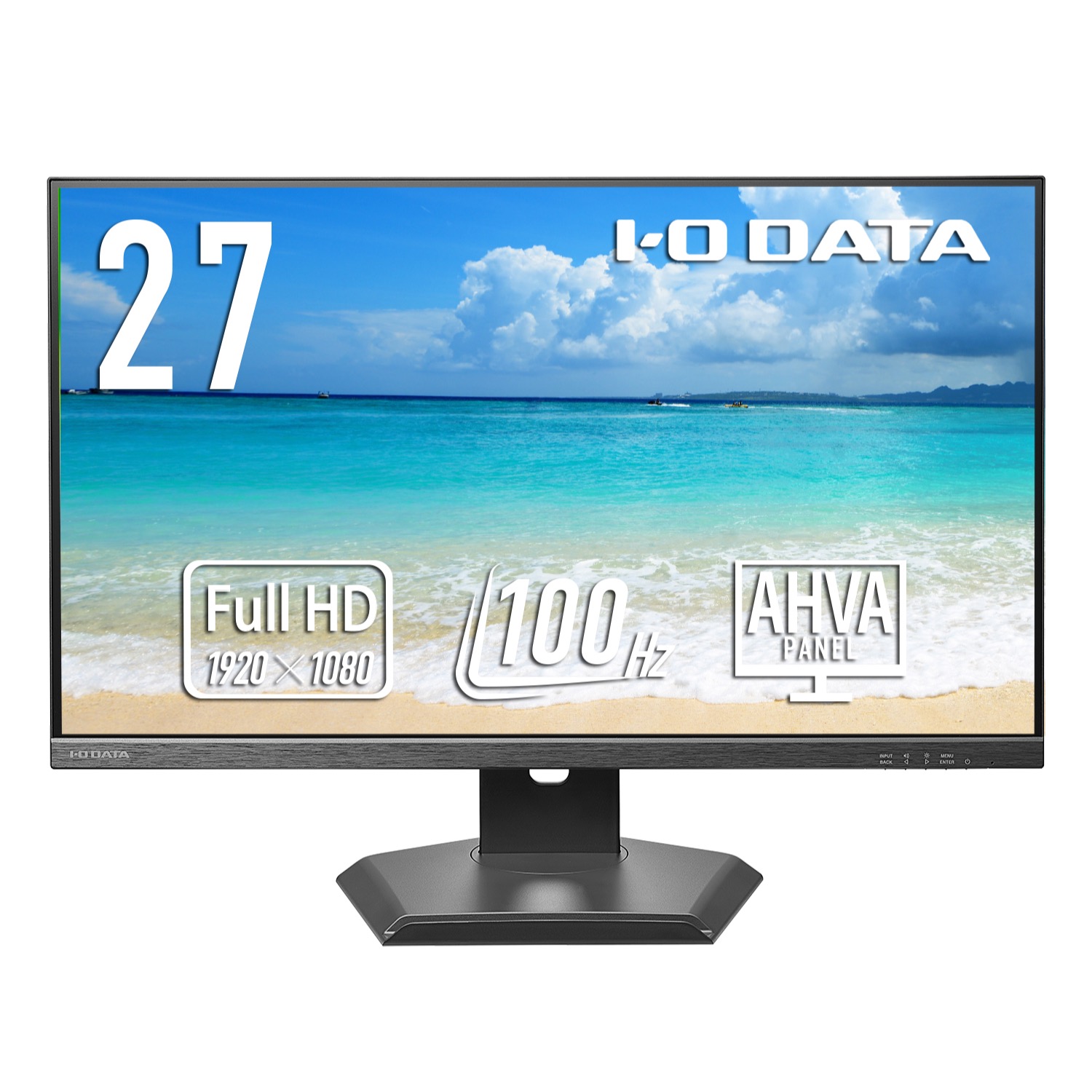 アイオーデータ EX-D272SA-F ワイド液晶ディスプレイ 27型/ 1920×1080/ HDMI、DisplayPort/ ブラック/ スピーカー:あり/ 100Hz対応/ 広可動域なフリースタイルスタンド|PLUSYU堂