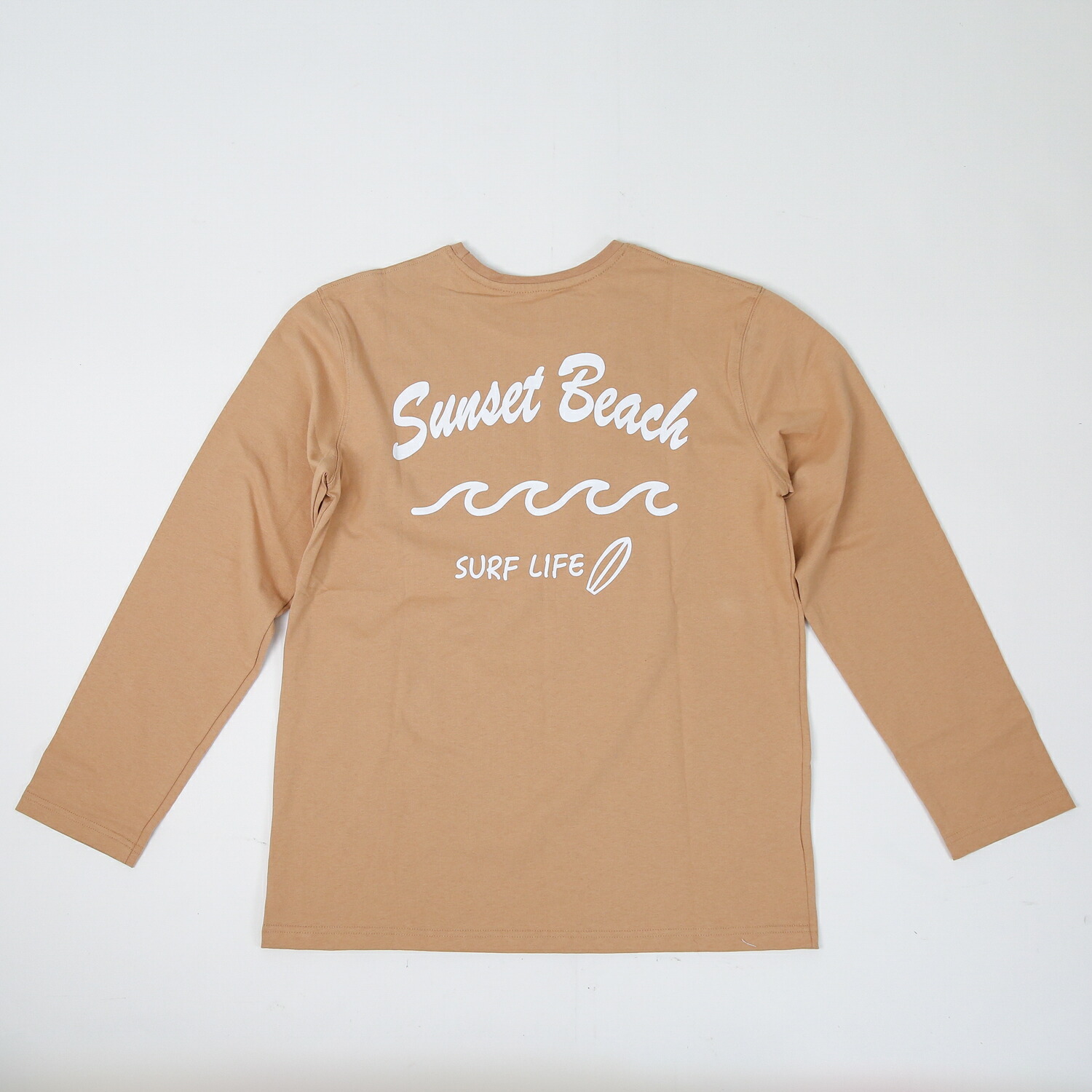 楽天市場 Sunset Beachデザインバックプリントロングtシャツ長袖 Tシャツ カットソー ホワイト ベージュ サーフ リゾート メンズ レディース ペアルック リンクコーデ バクプリ ロンt オーバーサイズ Bigシルエット Pluuhall 楽天市場店