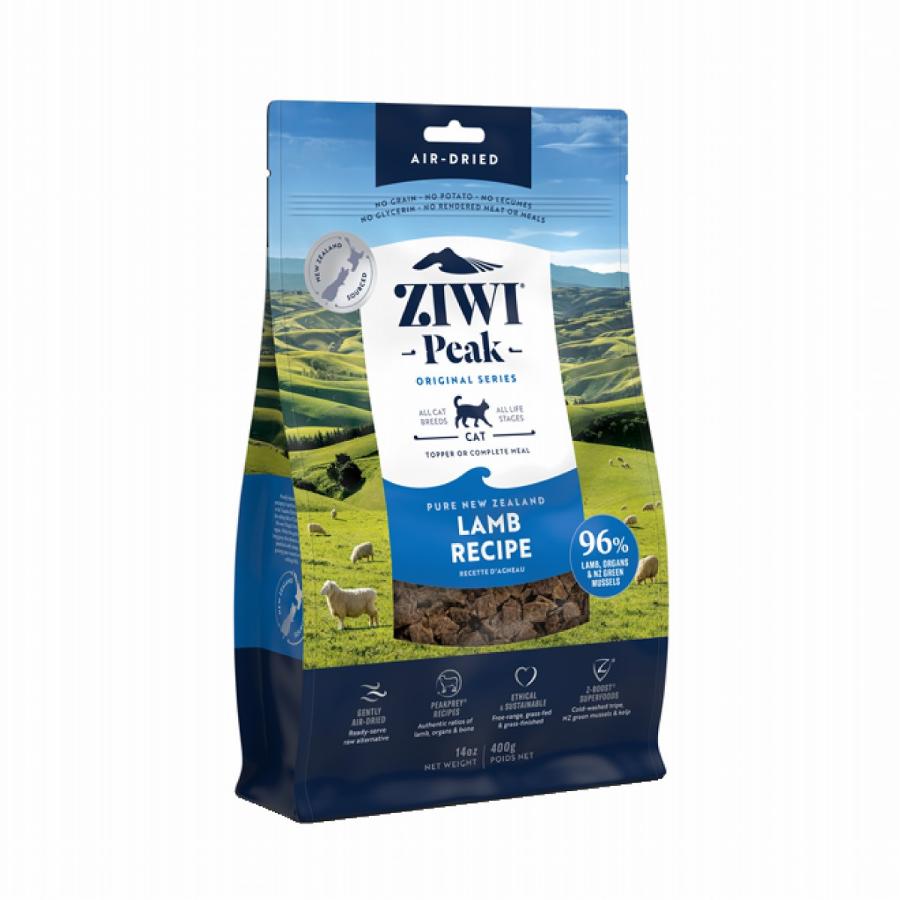 ジウィピーク エアドライ・キャットフード　ラム　400g 【ZiwiPeak グレインフリーキャットフード　猫】 ○