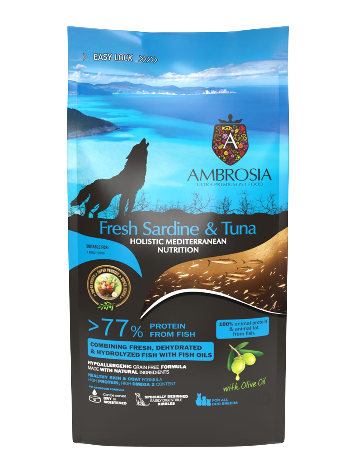 アンブロシア　HMNサーディン＆ツナ 5kg【AMBROSIA　犬　グレインフリードッグフード】 ○