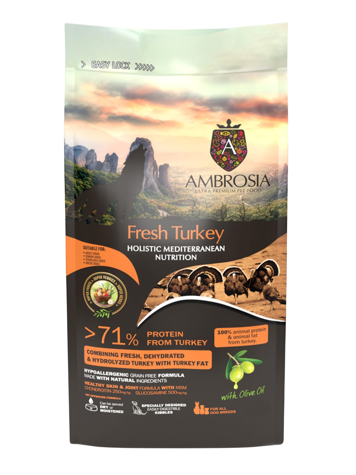アンブロシア HMN ターキー 5kg【AMBROSIA 犬 グレインフリードッグフード】 ○|P&LUXE