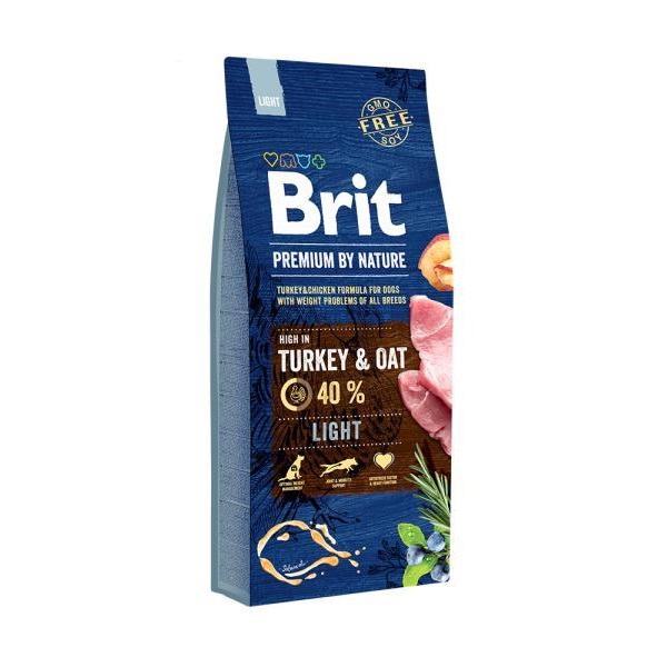 Brit プレミアム by ネイチャー ライト 15kg 【ブリット　犬　ドッグフード　ターキー】○｜P＆LUXE