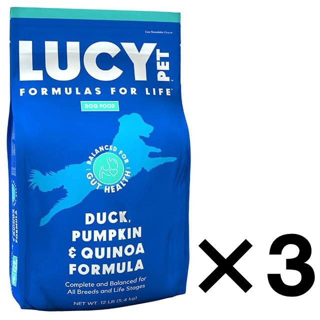 ルーシーペット　ダック、パンプキン＆キヌア　5.45kg×３袋【犬　LUCY PET　ドッグフード】 ○