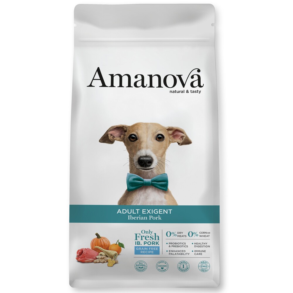アマノヴァ　アダルト エクシジェント イベリアン ポーク　中粒　10kg【Amanova　ドッグフード グレインフリー　食事に好き嫌いがある犬用　アマノバ】〇