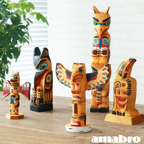 楽天市場】トーテムポール TOTEM POLE レプリカ カナダ 先住民